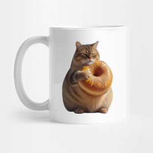 CUTE FAT CAT DONUT Mug